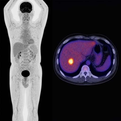 Representative whole-body FDG-PET and fused PET/CT image.